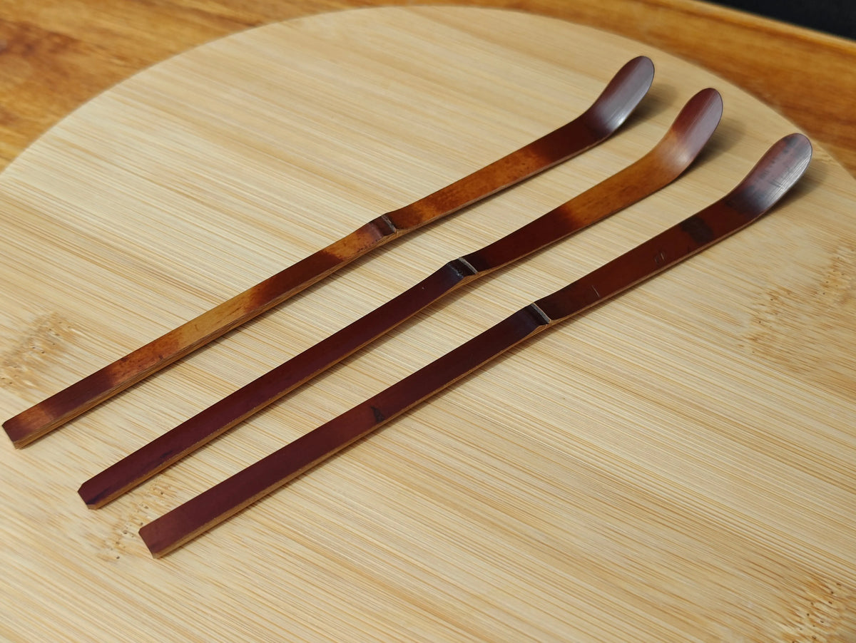 Smoked Bamboo Tea Scoop Chashaku | Suikoen  茶杓 平田俊之 My Store